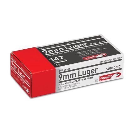 Aguila Ammunition 9mm Luger 147 Grain Full Metal Jacket Flat Nose