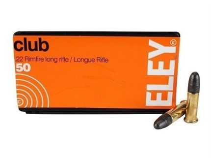 Eley Club Ammunition 22 Long Rifle 40 Grain Lead Round Nose