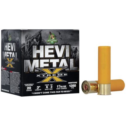 Hevi-Shot Hevi-Metal Xtreme Ammunition 20 Gauge 3" 1-1/16 oz Tungsten & Steel Non-Toxic Shot