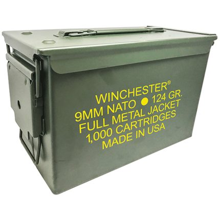 WINCHESTER USA 9MM 124GR FMJ AMMO CAN 1000/1